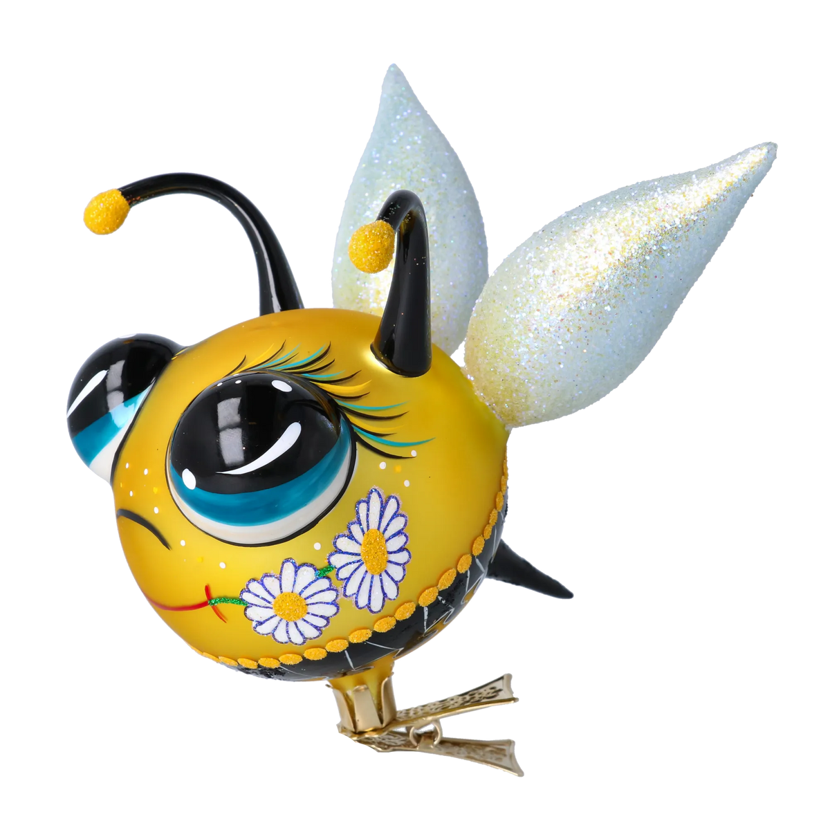 Solemn Garden Muse | Hand-Painted Glass Ornament | Blubom 2022-002