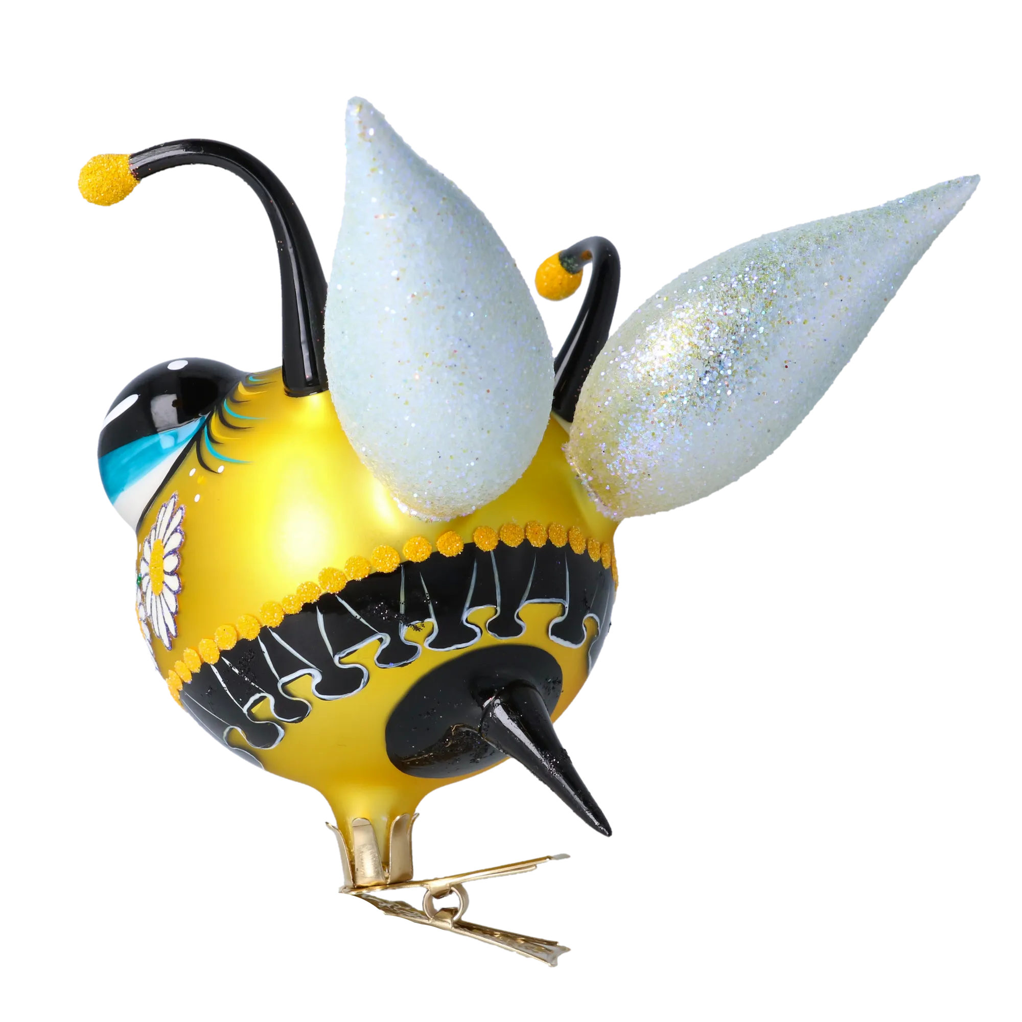 Solemn Garden Muse | Hand-Painted Glass Ornament | Blubom 2022-002