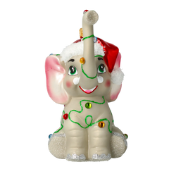 Fairy-Light Santa Elephant