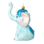 Serene Azure Calf | Hand-Painted Glass Ornament | Blubom 2022-019