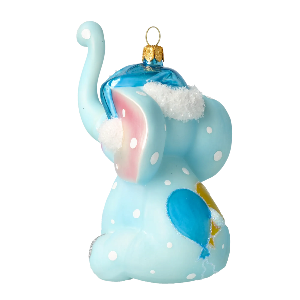Serene Azure Calf | Hand-Painted Glass Ornament | Blubom 2022-019