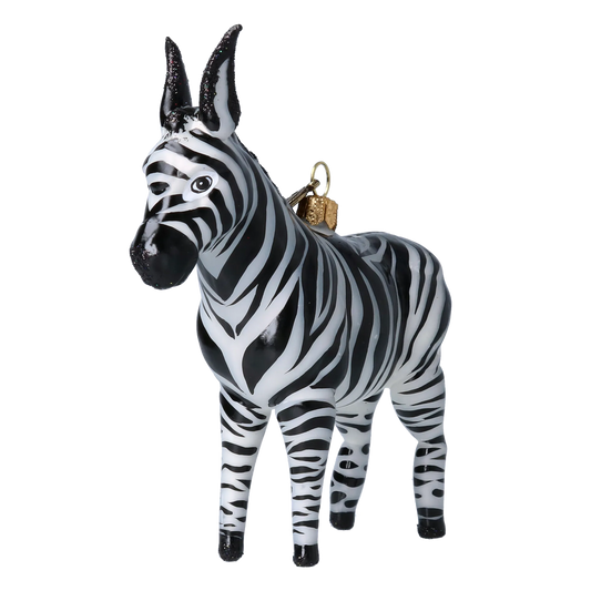 Serengeti Zebra Premium christmas glass ornament 2022-021
