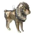 Load image into Gallery viewer, Silver Mane Lion Glass Ornament  Handmade Glass Christmas ornament.
