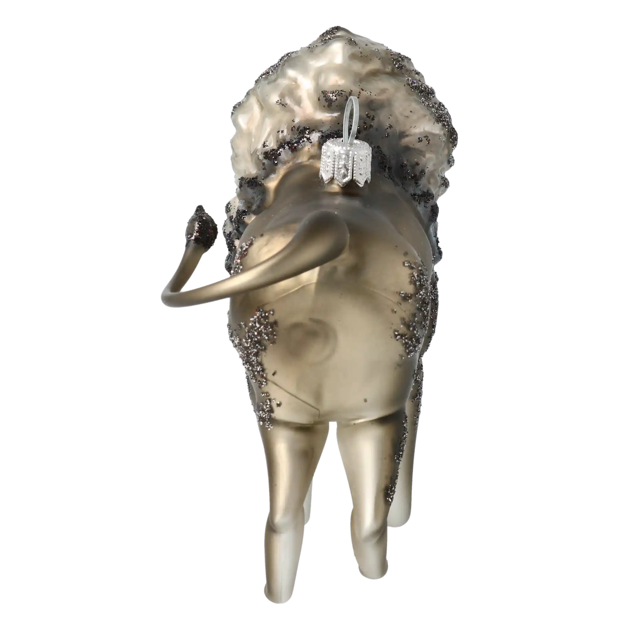 Silver Mane Lion Glass Ornament  Handmade Glass Christmas ornament.