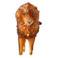 Load image into Gallery viewer, Golden Mane Lion Glass Ornament  Handmade Glass Christmas ornament. 2022-023
