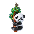 Load image into Gallery viewer, Christmas Ornament Panda with Bamboo
