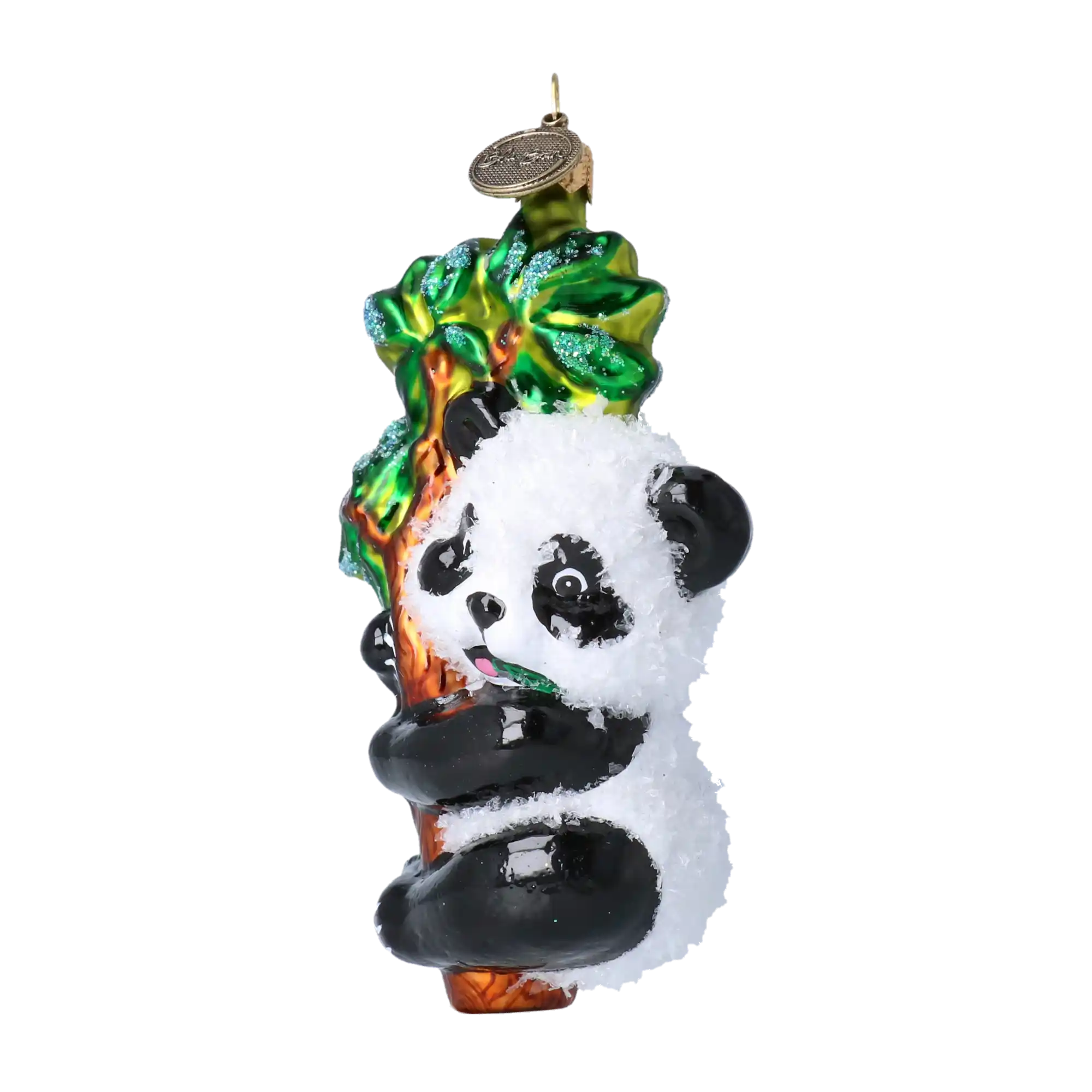 Christmas Ornament Panda with Bamboo