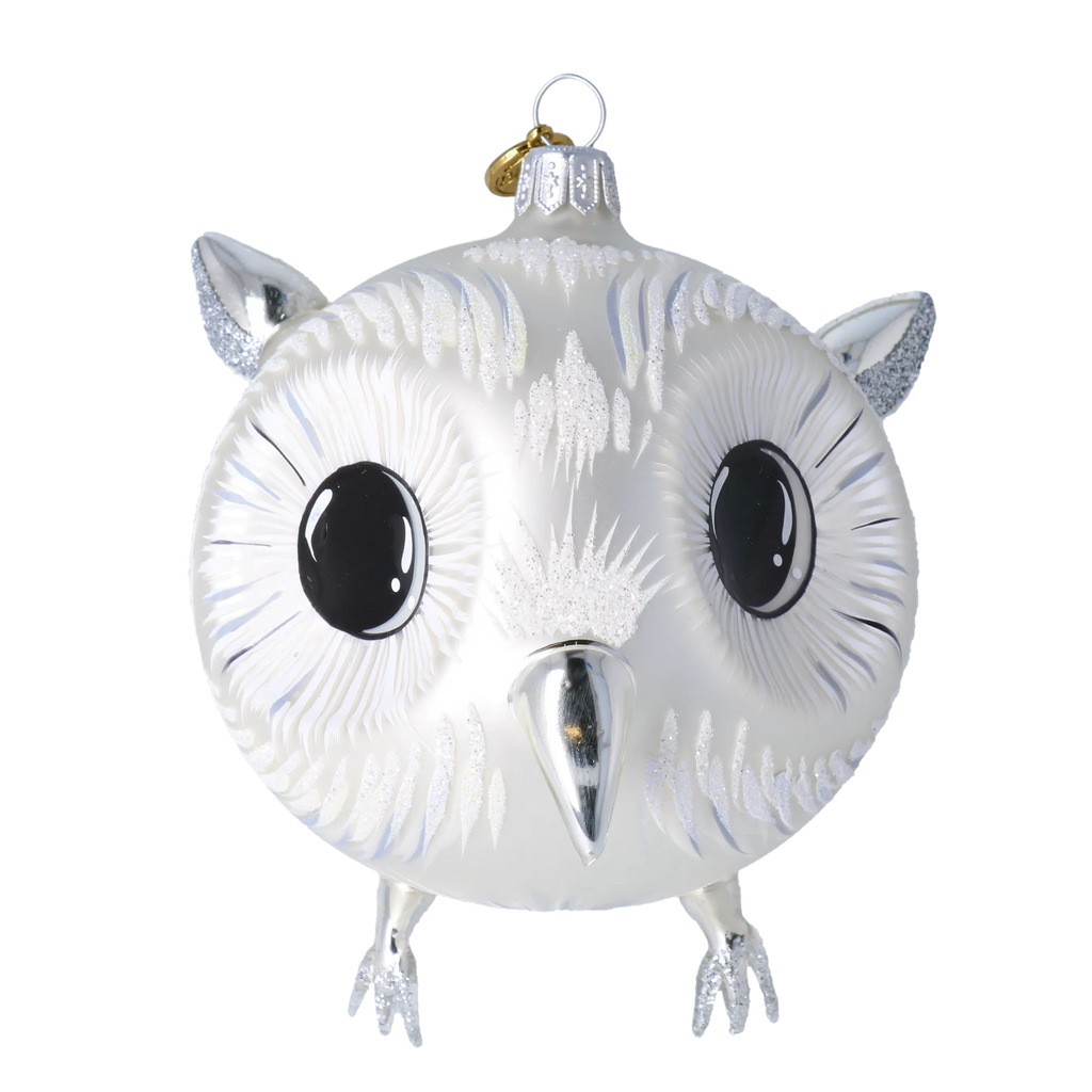 Vigilant Arctic Sentry | Hand-Painted Glass Ornament | Blubom 2022-035