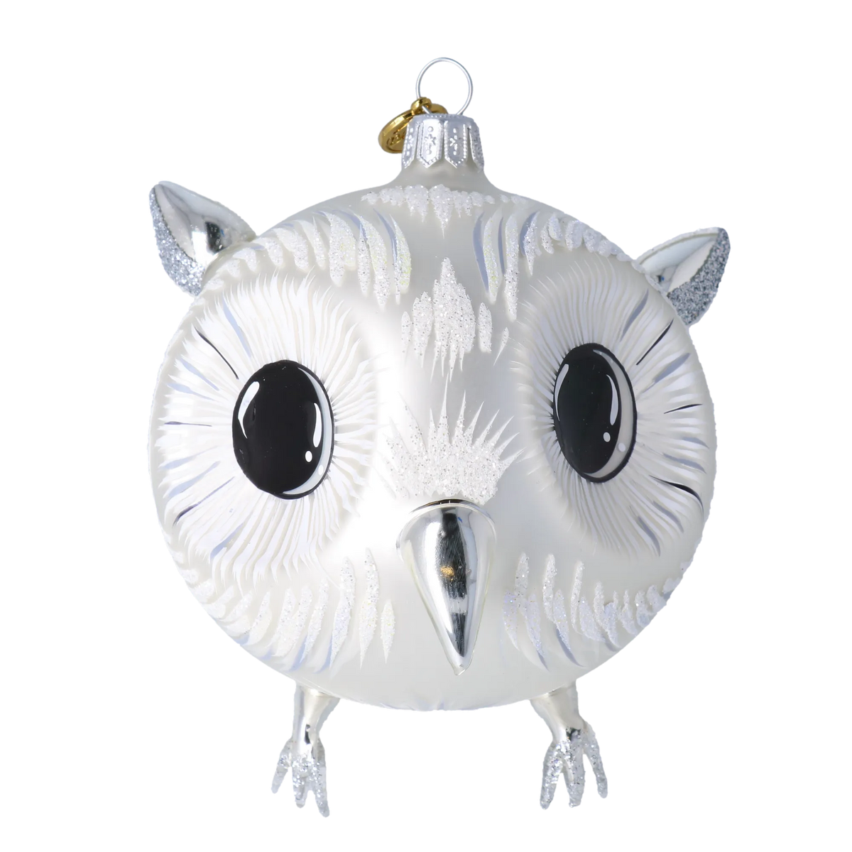 Vigilant Arctic Sentry | Hand-Painted Glass Ornament | Blubom 2022-035