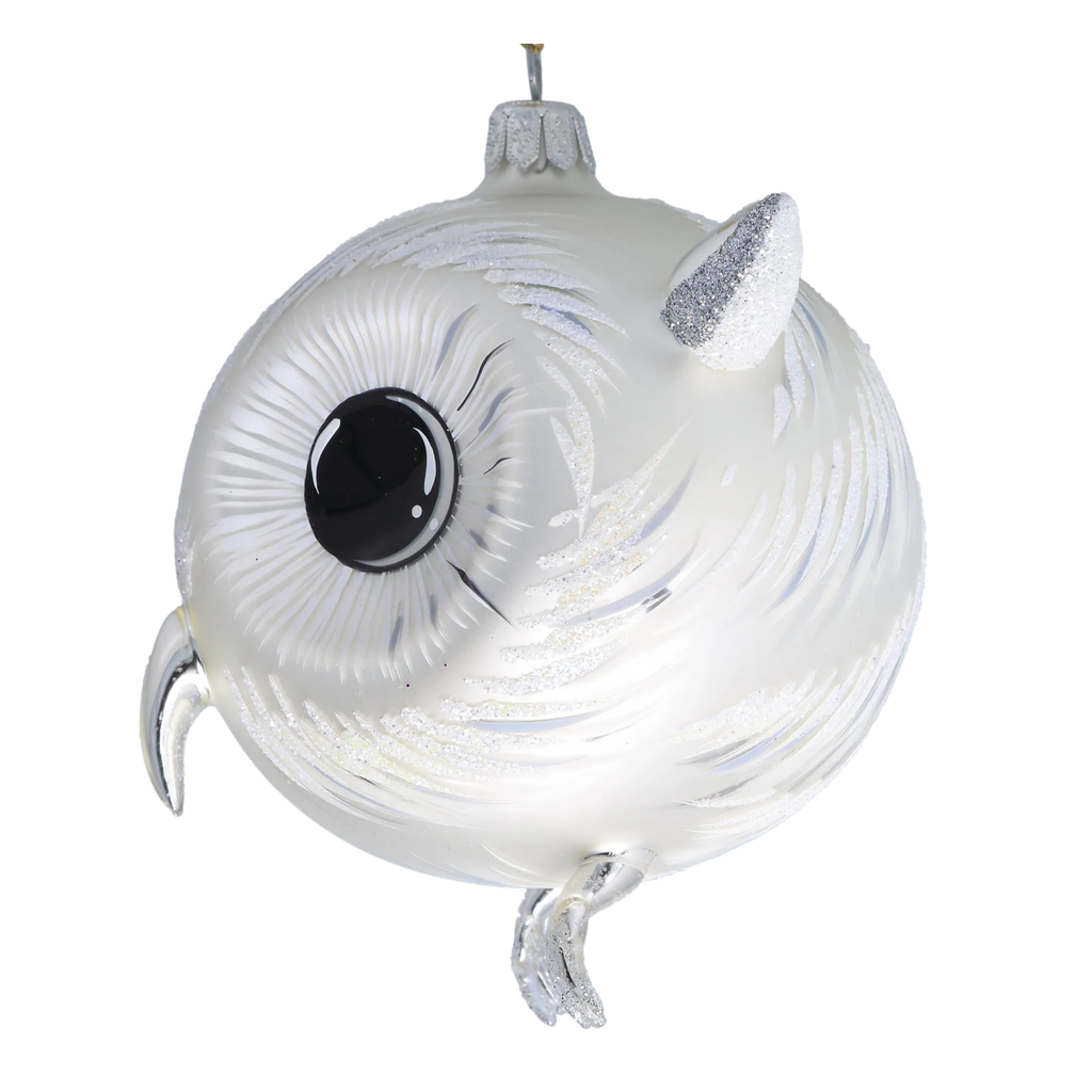 Vigilant Arctic Sentry | Hand-Painted Glass Ornament | Blubom 2022-035