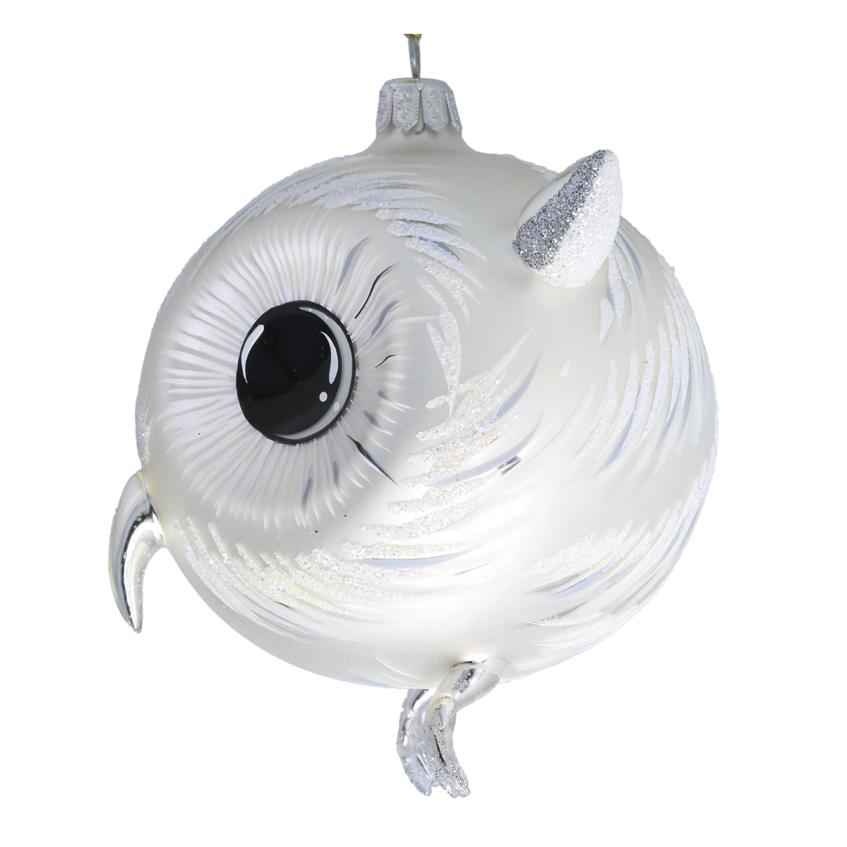 Vigilant Arctic Sentry | Hand-Painted Glass Ornament | Blubom 2022-035