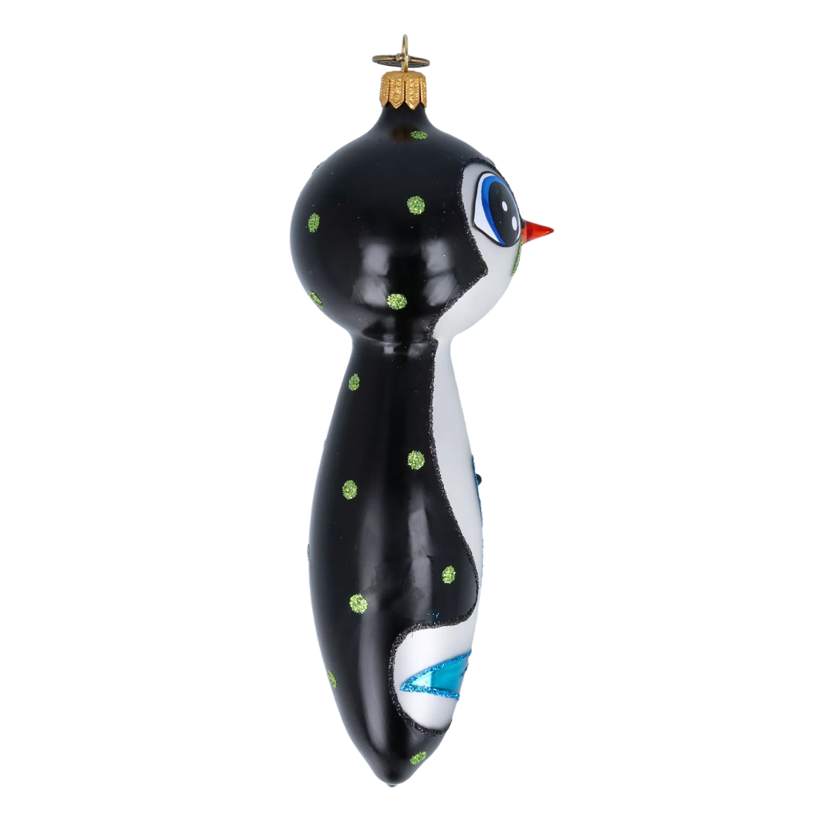 Earnest Arctic Diver | Hand-Painted Glass Ornament | Blubom 2022-036