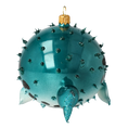 Load image into Gallery viewer, Spiny fish. Handmade Glass Christmas ornament. 2022-040
