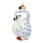 Owl of the Silent Vigil | Hand-Painted Glass Ornament | Blubom 2022-048