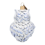 Owl of the Silent Vigil | Hand-Painted Glass Ornament | Blubom 2022-048