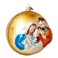 Load image into Gallery viewer, Golden Holy Family Premium christmas glass ornament 2022-067
