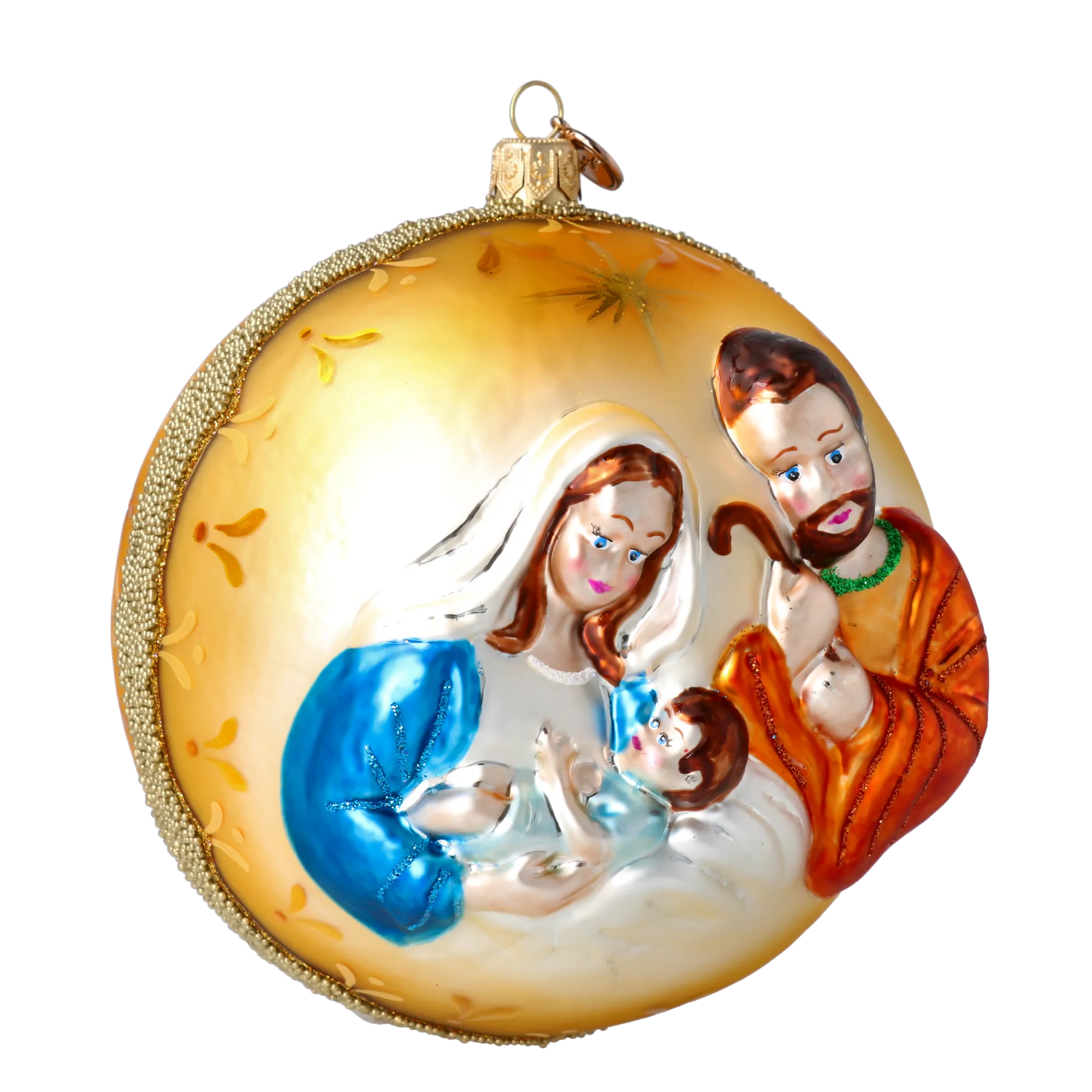 Amber Hallowed Silence | Hand-Painted Glass Ornament | Blubom 2022-067