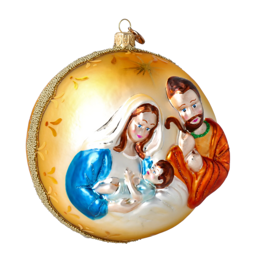 Amber Hallowed Silence | Hand-Painted Glass Ornament | Blubom 2022-067