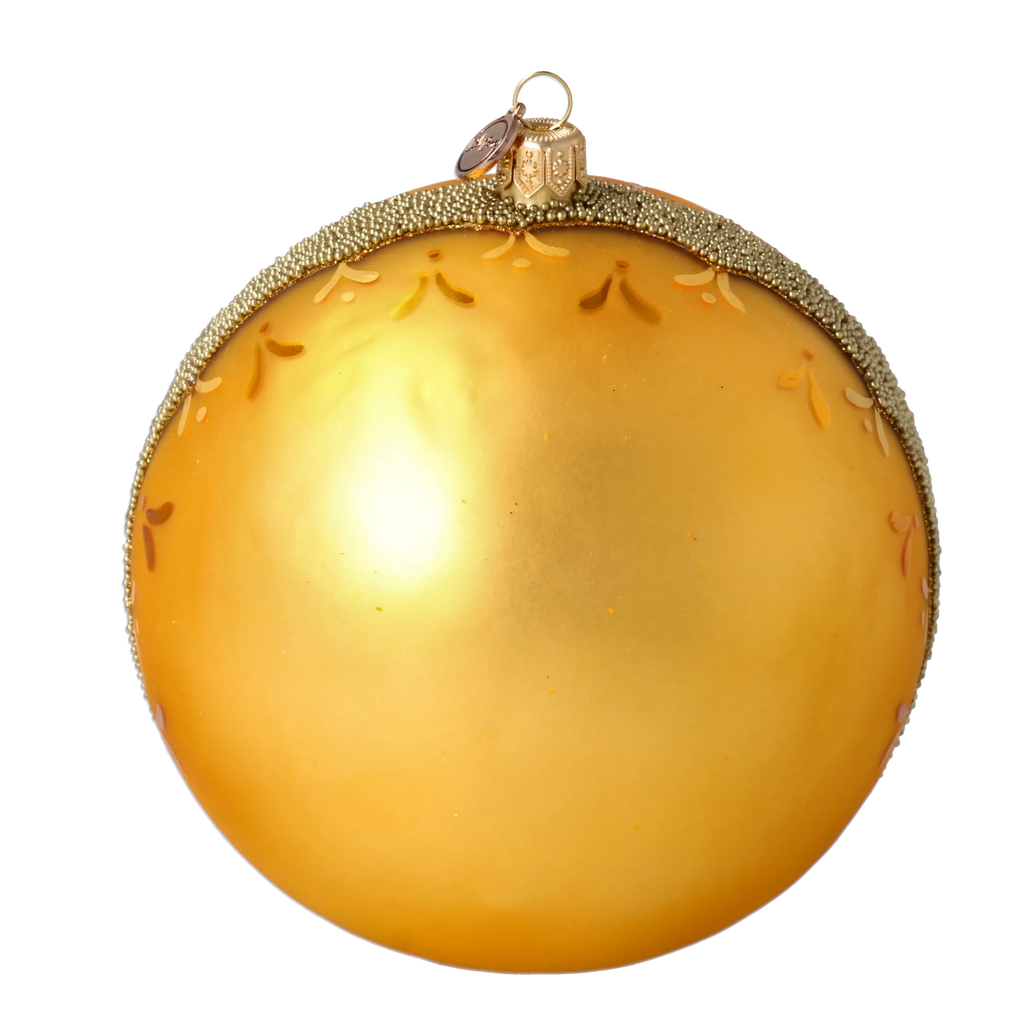 Amber Hallowed Silence | Hand-Painted Glass Ornament | Blubom 2022-067