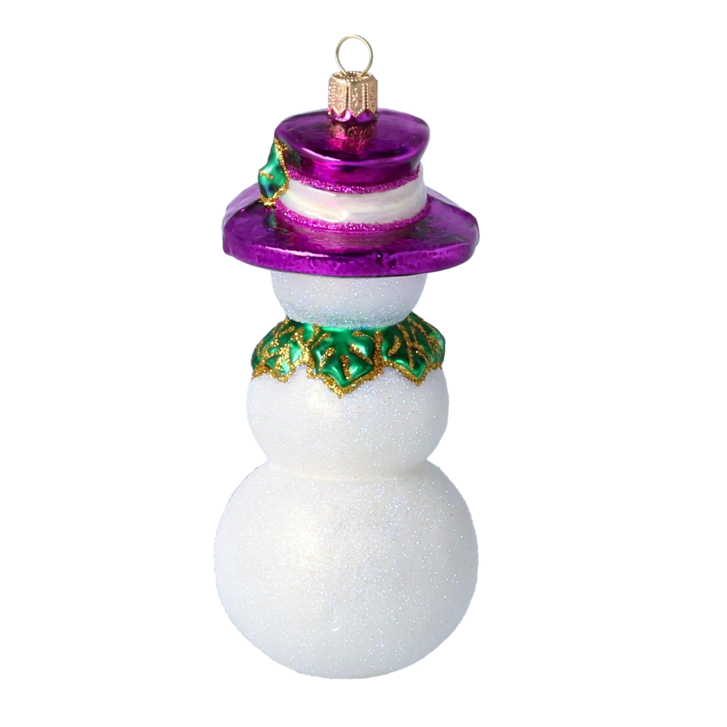 Dapper Frost Envoy | Hand-Painted Glass Ornament | Blubom 2022-070