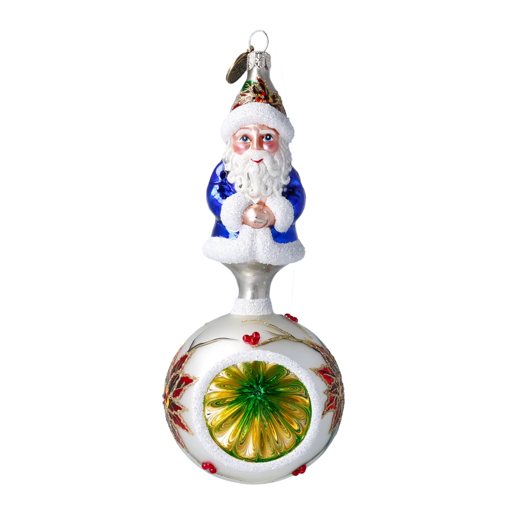 Noble Cobalt Sovereign | Hand-Painted Glass Ornament | Blubom 2022-077