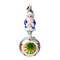 Noble Cobalt Sovereign | Hand-Painted Glass Ornament | Blubom 2022-077