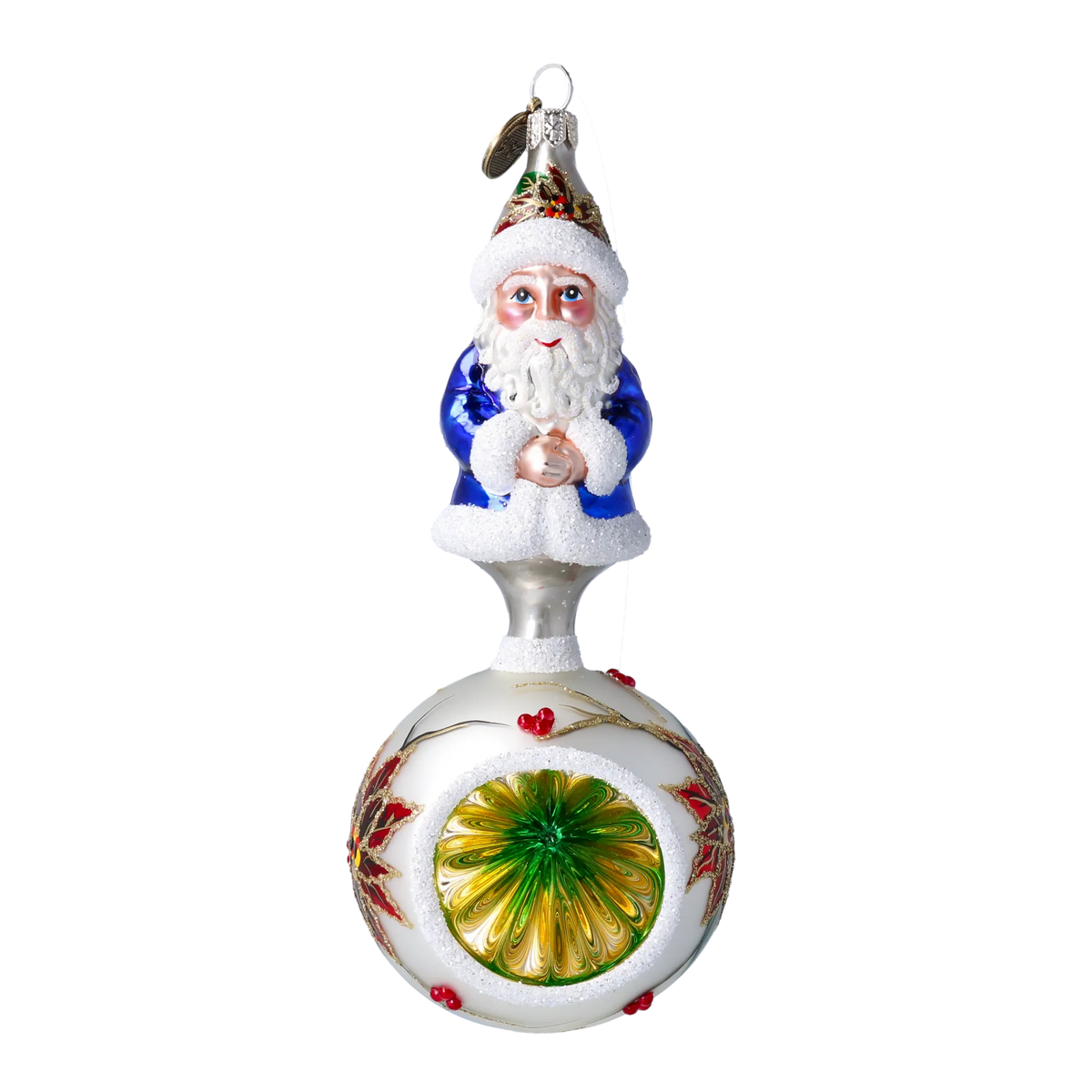 Noble Cobalt Sovereign | Hand-Painted Glass Ornament | Blubom 2022-077