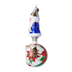 Noble Cobalt Sovereign | Hand-Painted Glass Ornament | Blubom 2022-077