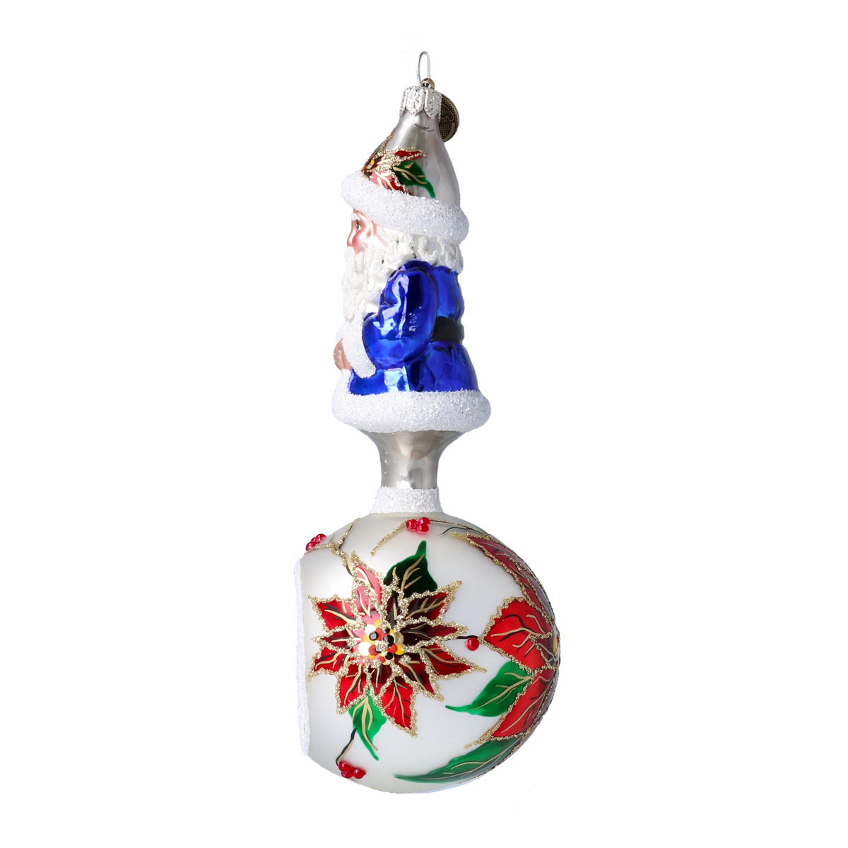 Noble Cobalt Sovereign | Hand-Painted Glass Ornament | Blubom 2022-077