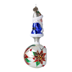 Noble Cobalt Sovereign | Hand-Painted Glass Ornament | Blubom 2022-077