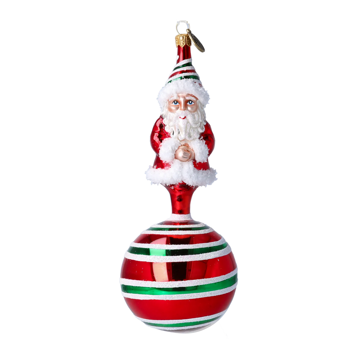Solemn Winter Patron | Hand-Painted Glass Ornament | Blubom 2022-079