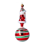Solemn Winter Patron | Hand-Painted Glass Ornament | Blubom 2022-079
