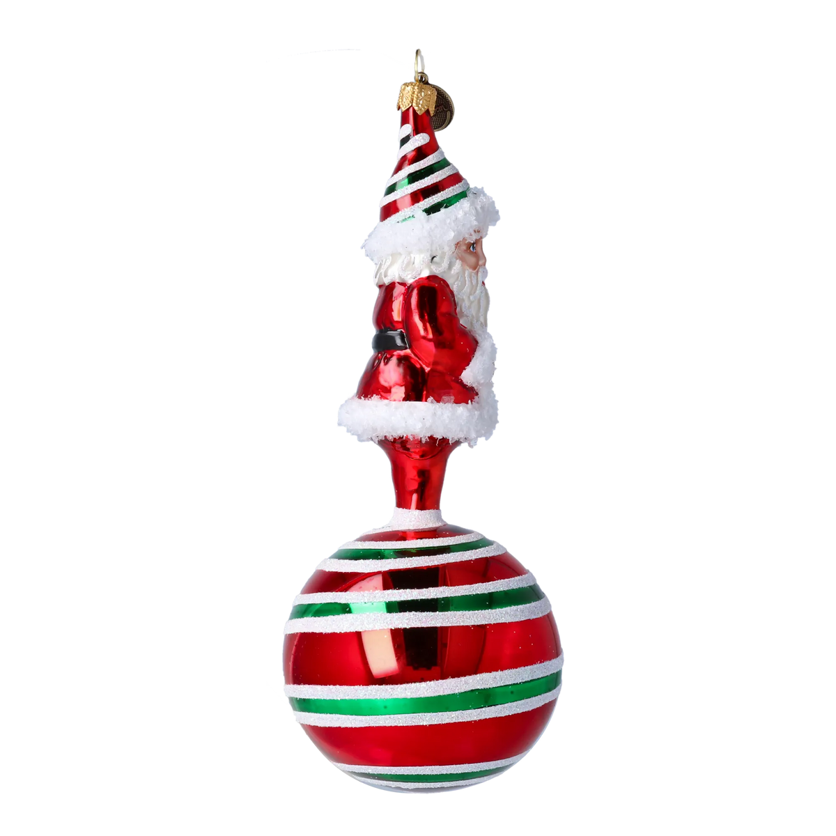 Solemn Winter Patron | Hand-Painted Glass Ornament | Blubom 2022-079