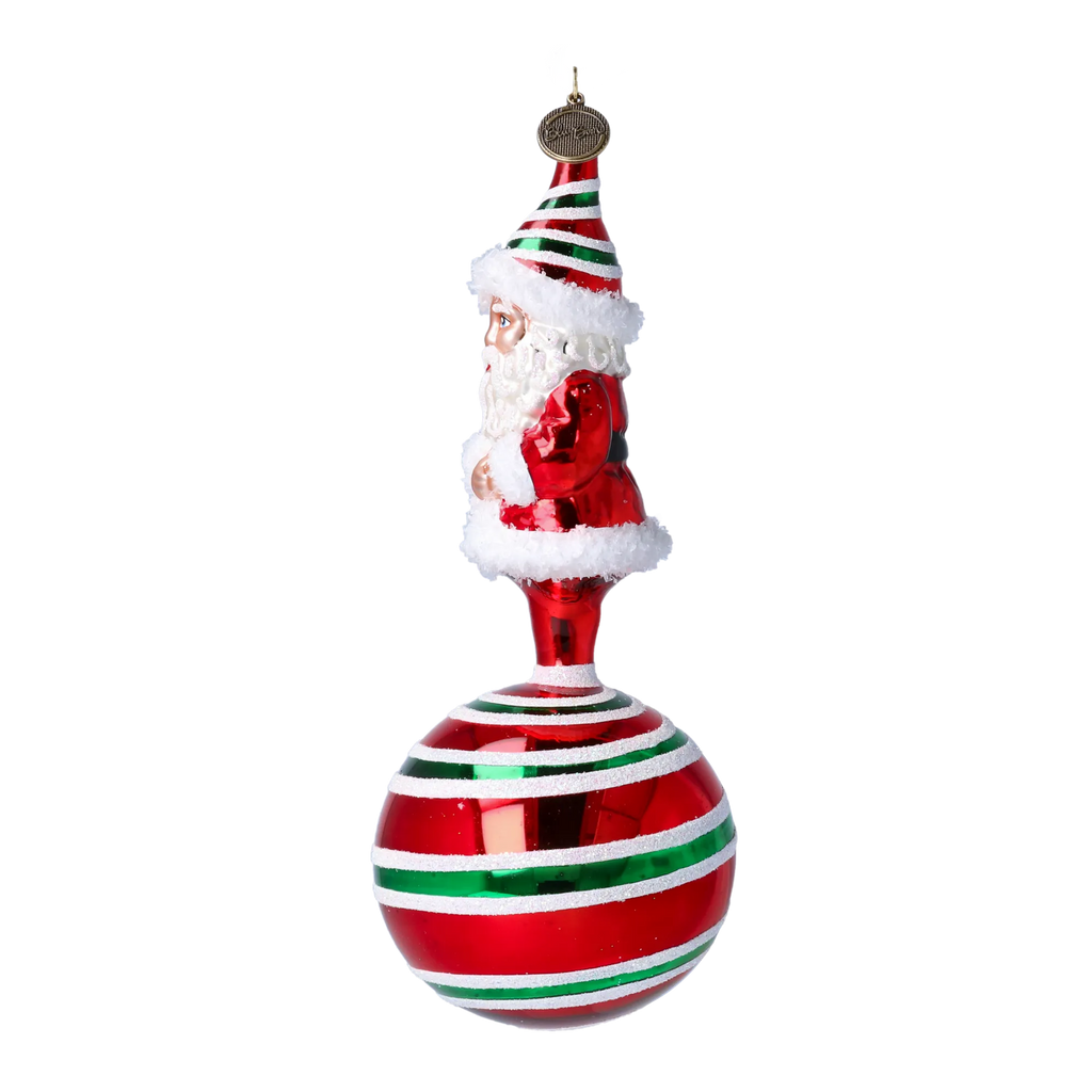 Solemn Winter Patron | Hand-Painted Glass Ornament | Blubom 2022-079