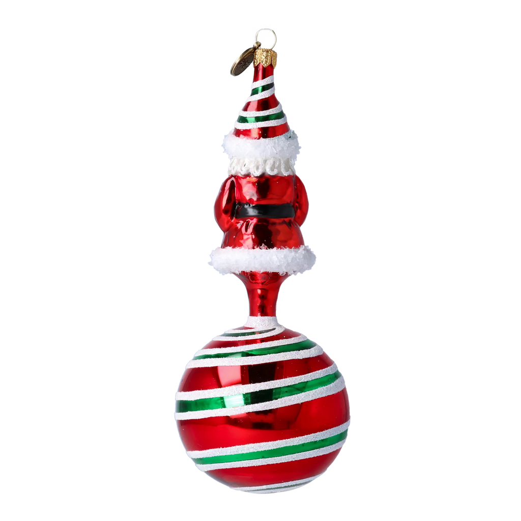 Solemn Winter Patron | Hand-Painted Glass Ornament | Blubom 2022-079