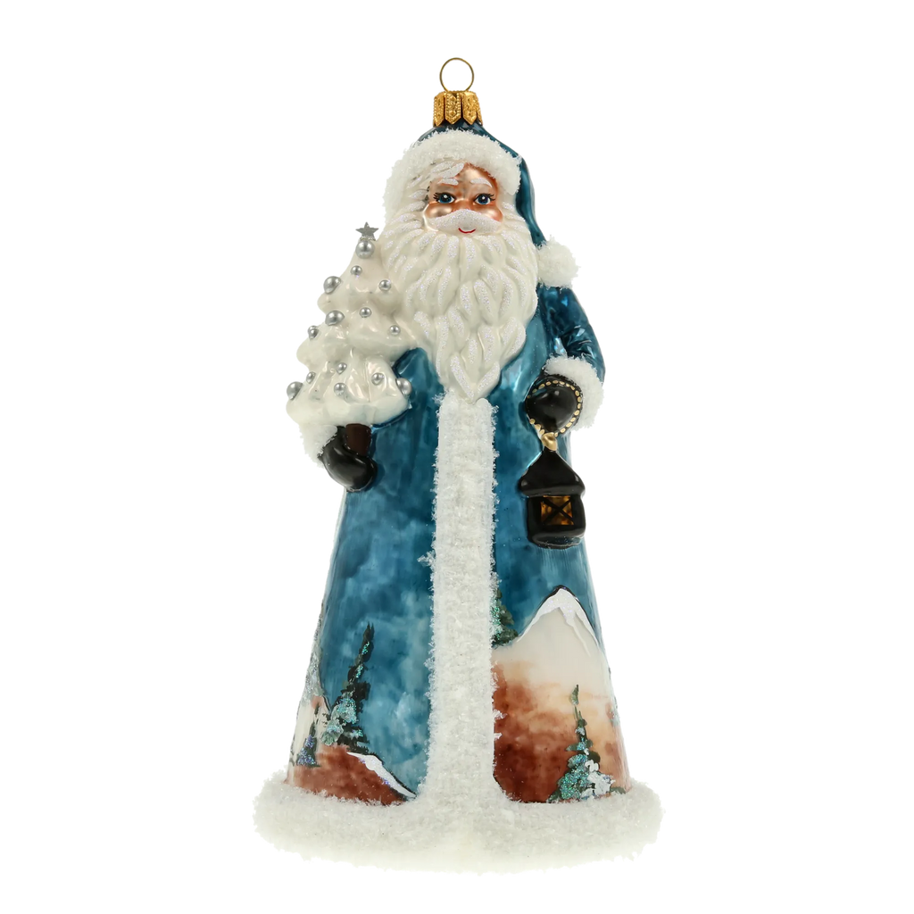 Midnight Alpine Sentinel | Hand-Painted Glass Ornament | Blubom 2022-085