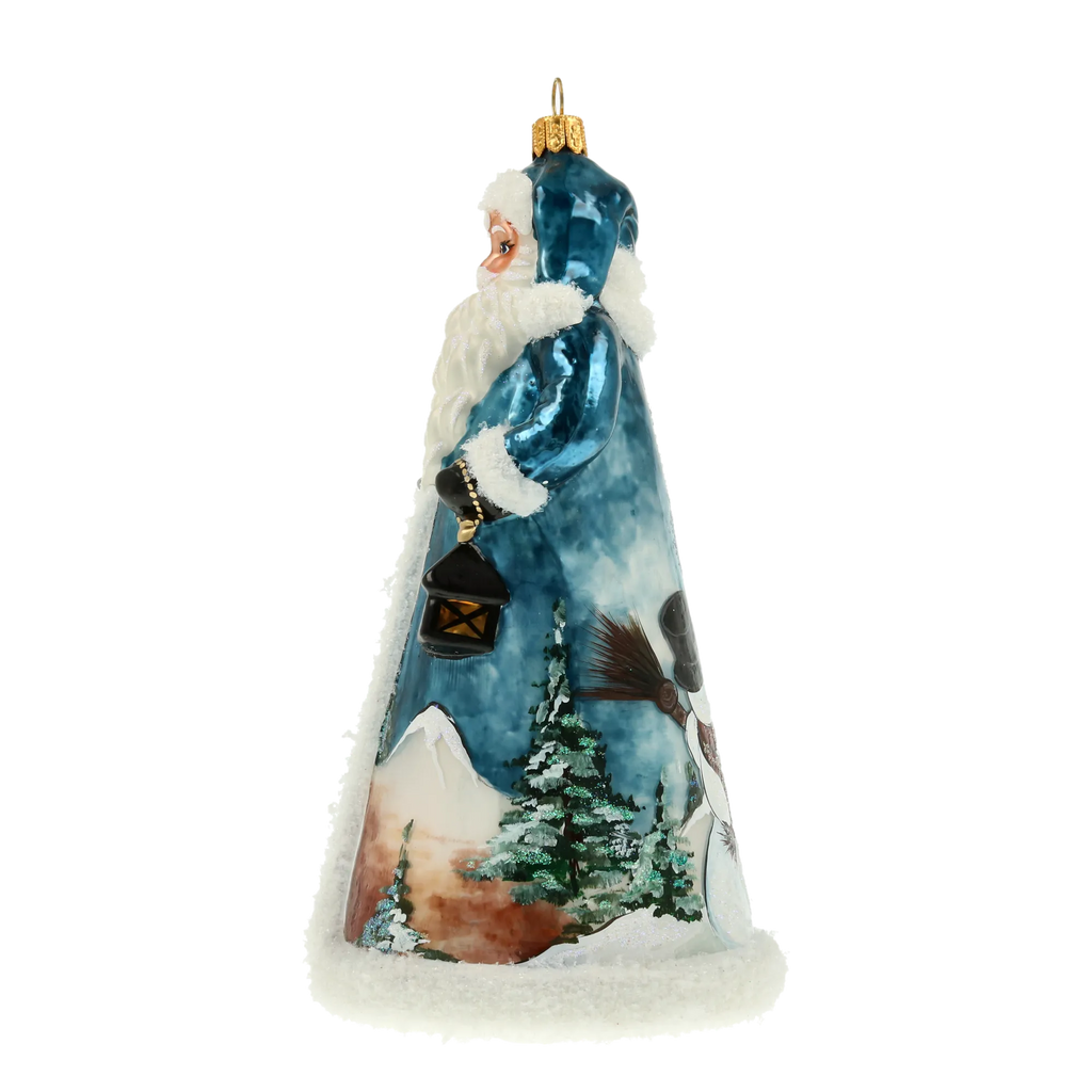 Midnight Alpine Sentinel | Hand-Painted Glass Ornament | Blubom 2022-085