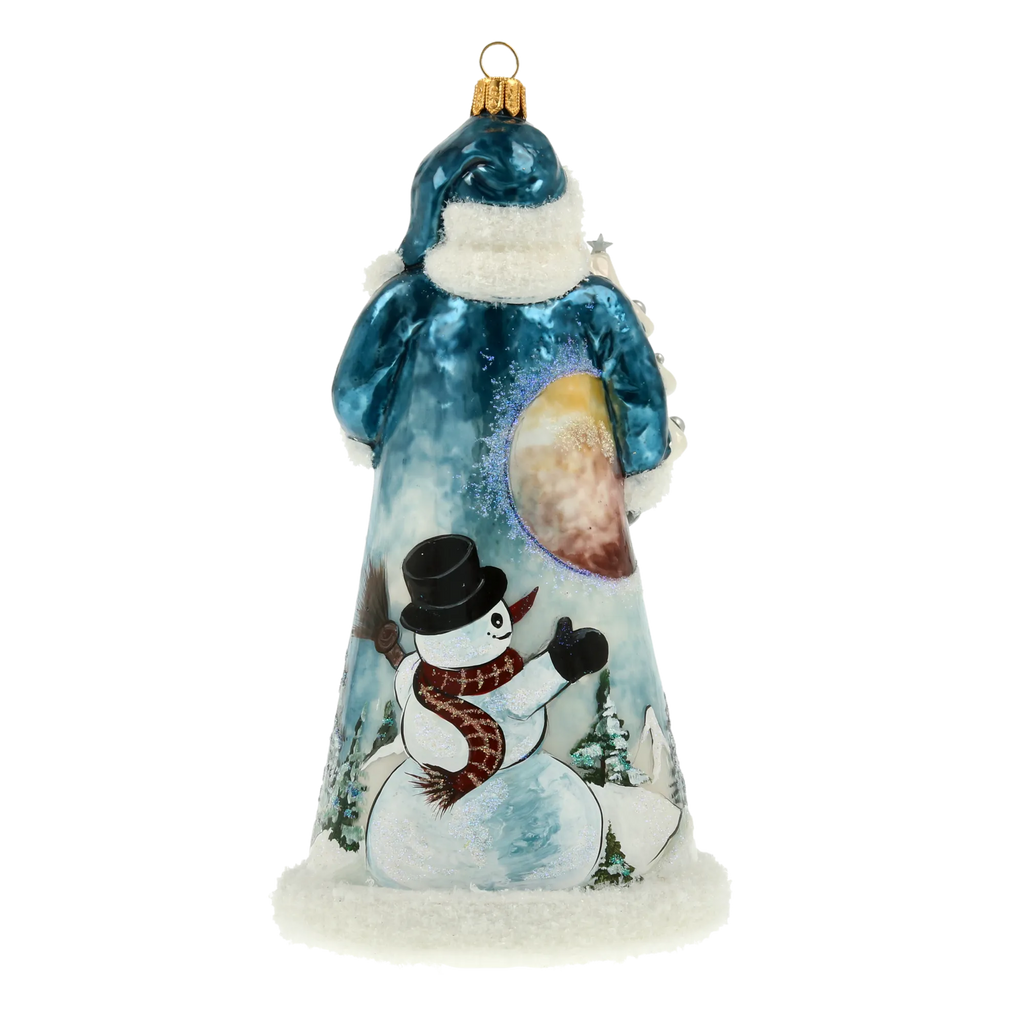 Midnight Alpine Sentinel | Hand-Painted Glass Ornament | Blubom 2022-085