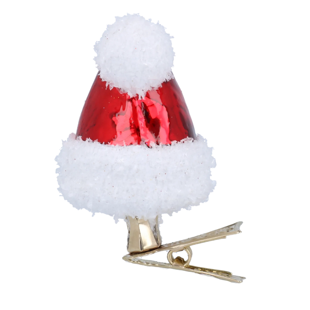 Benevolent Crimson Crest | Hand-Painted Glass Ornament | Blubom 2022-103