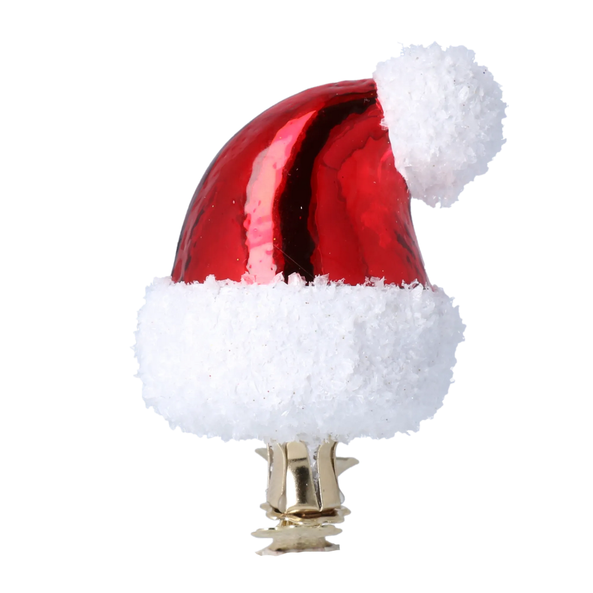 Benevolent Crimson Crest | Hand-Painted Glass Ornament | Blubom 2022-103