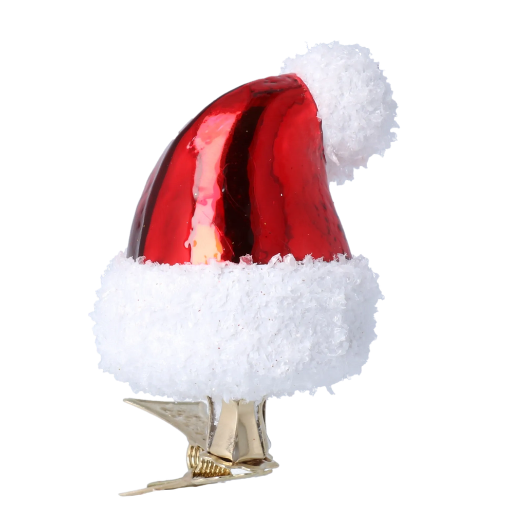 Benevolent Crimson Crest | Hand-Painted Glass Ornament | Blubom 2022-103