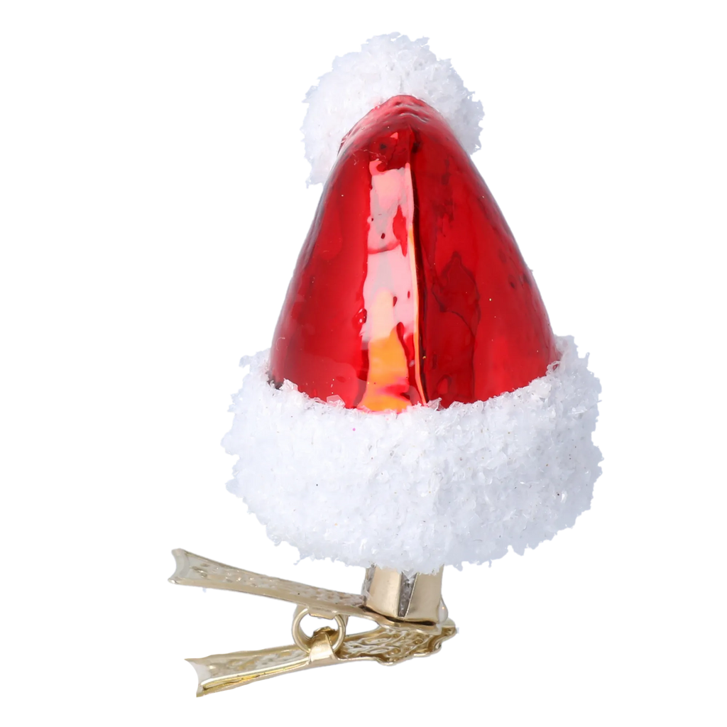 Benevolent Crimson Crest | Hand-Painted Glass Ornament | Blubom 2022-103