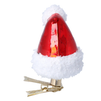 Benevolent Crimson Crest | Hand-Painted Glass Ornament | Blubom 2022-103