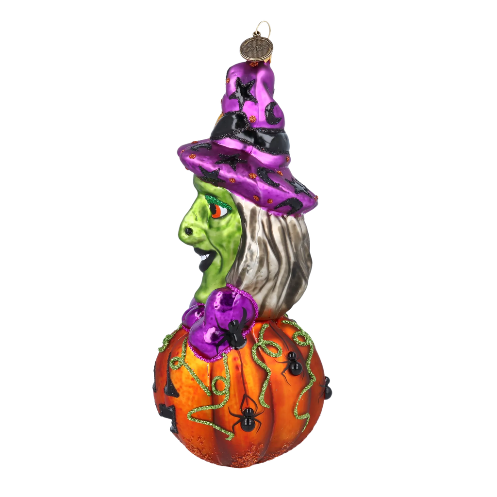 Cunning Midnight Weaver | Hand-Painted Glass Ornament | Blubom 2022-115