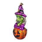 Cunning Midnight Weaver | Hand-Painted Glass Ornament | Blubom 2022-115