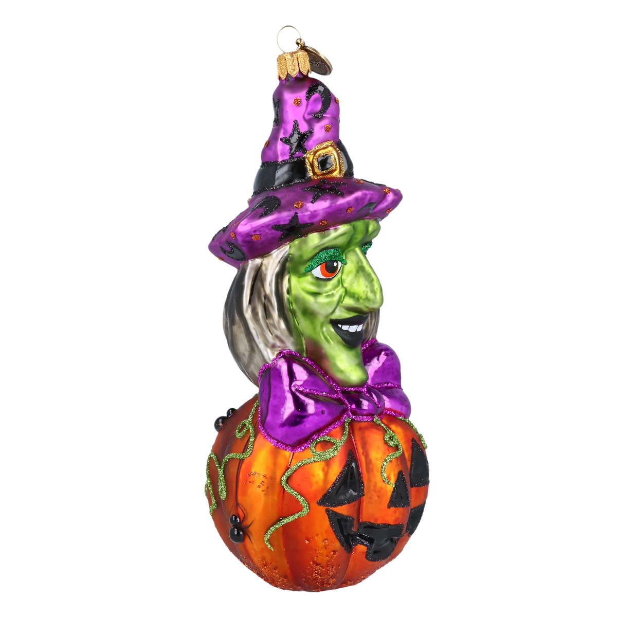 Cunning Midnight Weaver | Hand-Painted Glass Ornament | Blubom 2022-115
