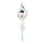 Startled Arctic Spirit | Hand-Painted Glass Ornament | Blubom 2022-119