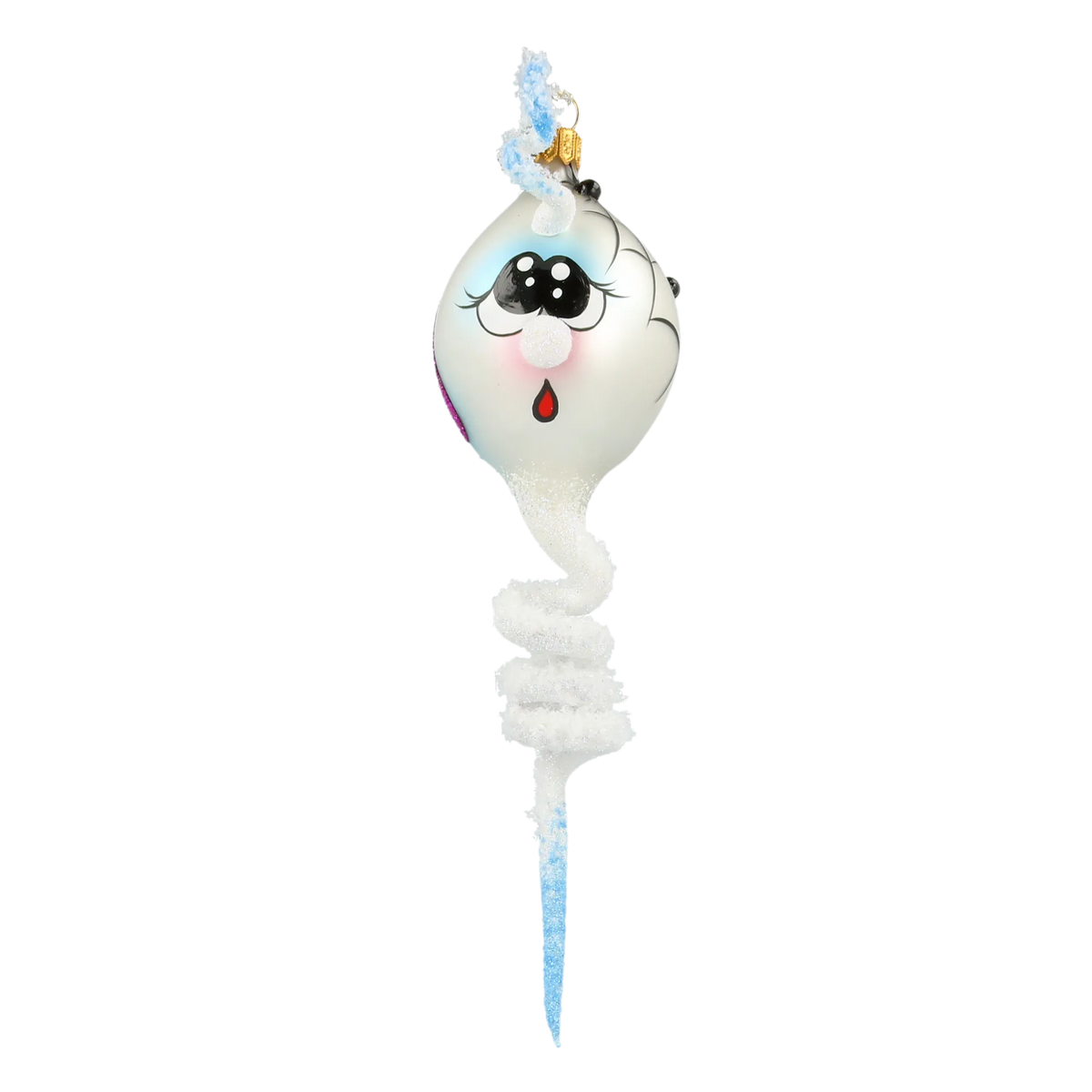 Startled Arctic Spirit | Hand-Painted Glass Ornament | Blubom 2022-119