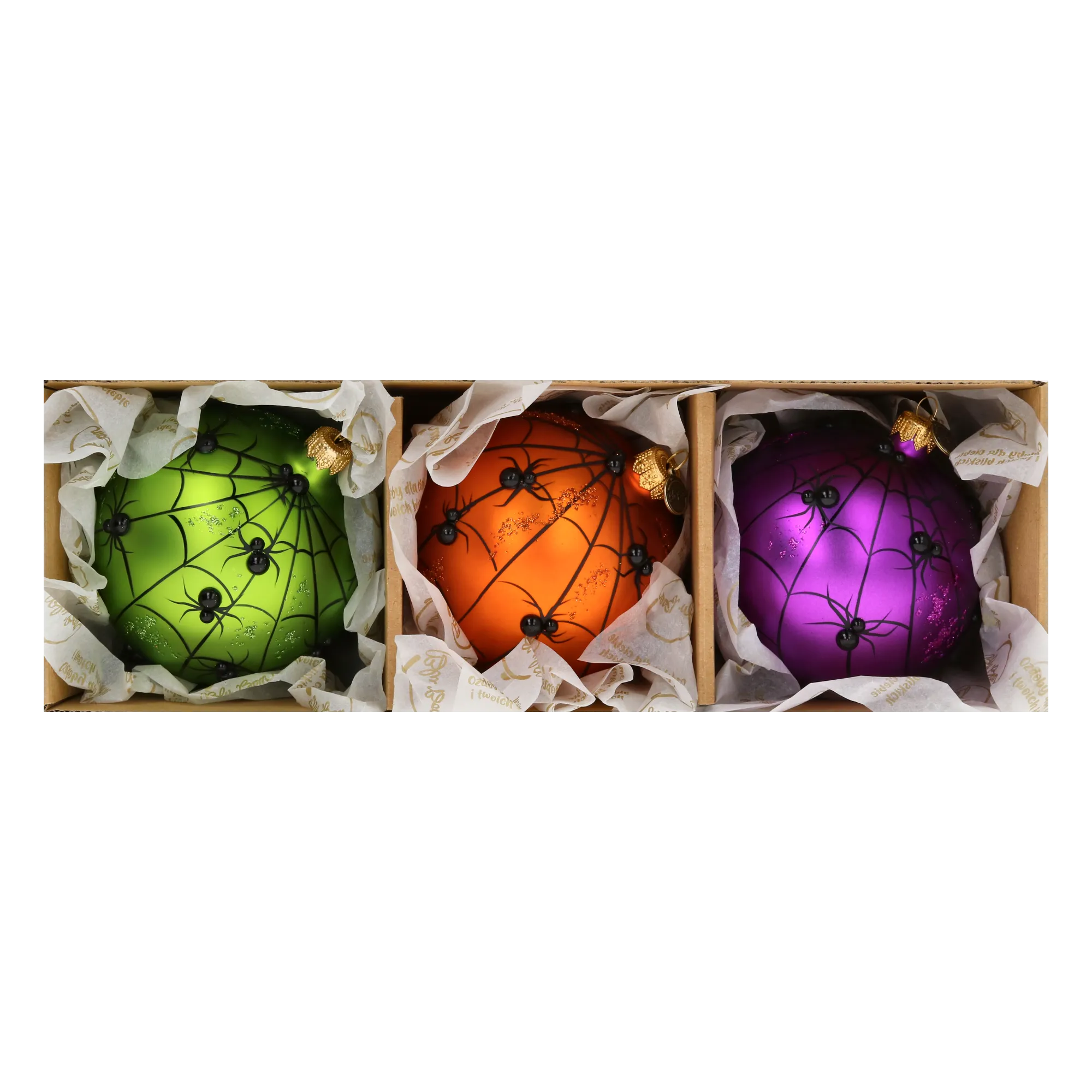 Nocturnal Spun Shadow | Hand-Painted Glass Ornament | Blubom 2022-130
