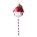 Cassis Sugar Ribbon | Hand-Painted Glass Ornament | Blubom 2022-137